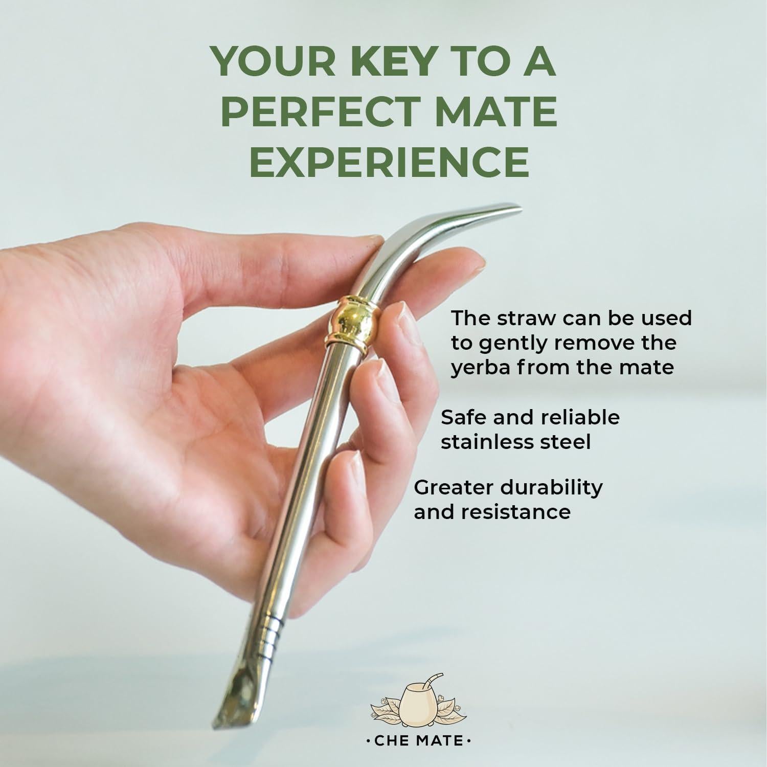 Juego de Taza de Yerba Mate Orgánica CHE MATE 10cm x 12cm