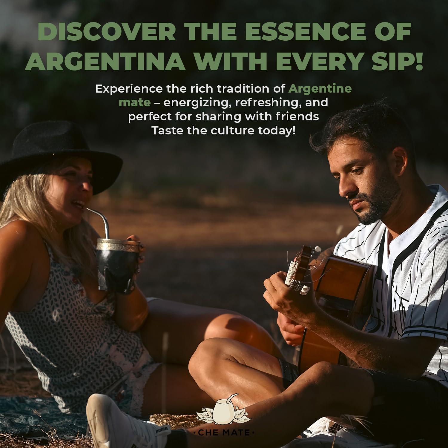 Juego de Taza de Yerba Mate Orgánica CHE MATE 10cm x 12cm