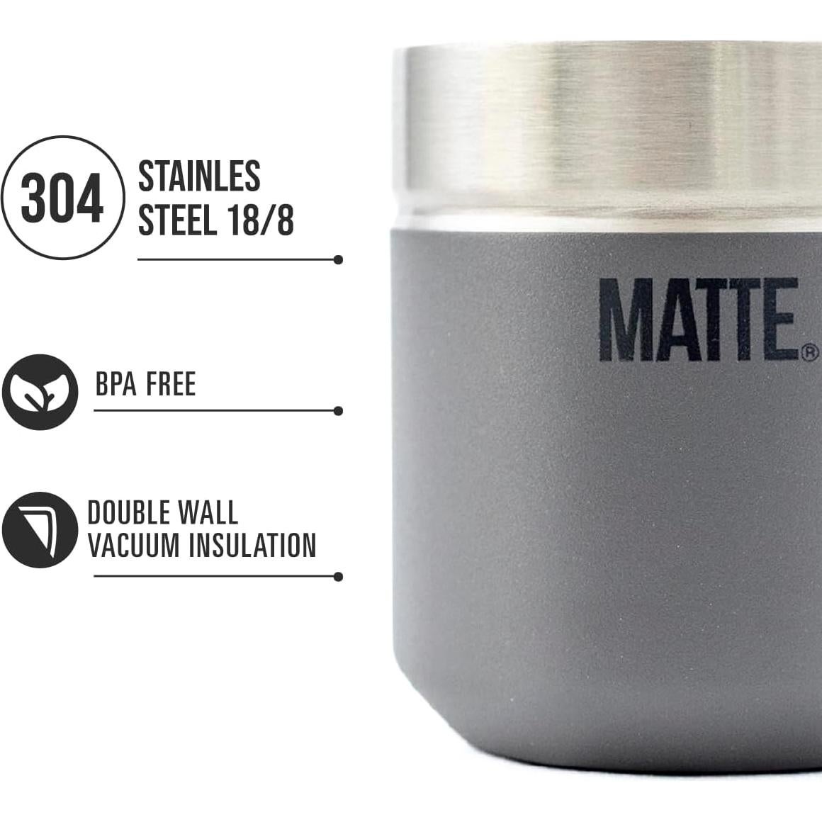 Juego de Yerba Mate Matte DS Pro 6 oz Antideslizante Gris