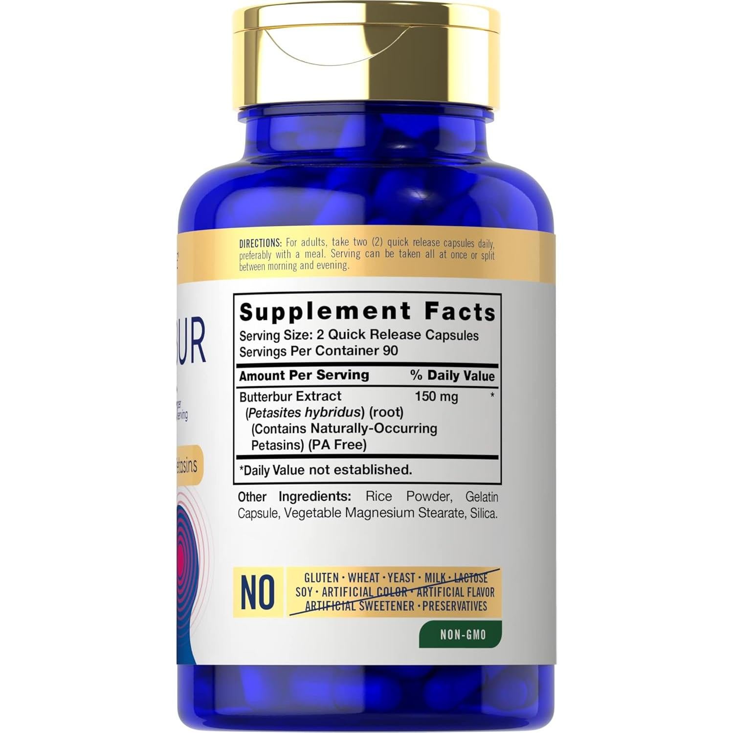 Cápsulas de Butterbur 150 mg Carlyle | 180 Unidades | Soporte Neurológico