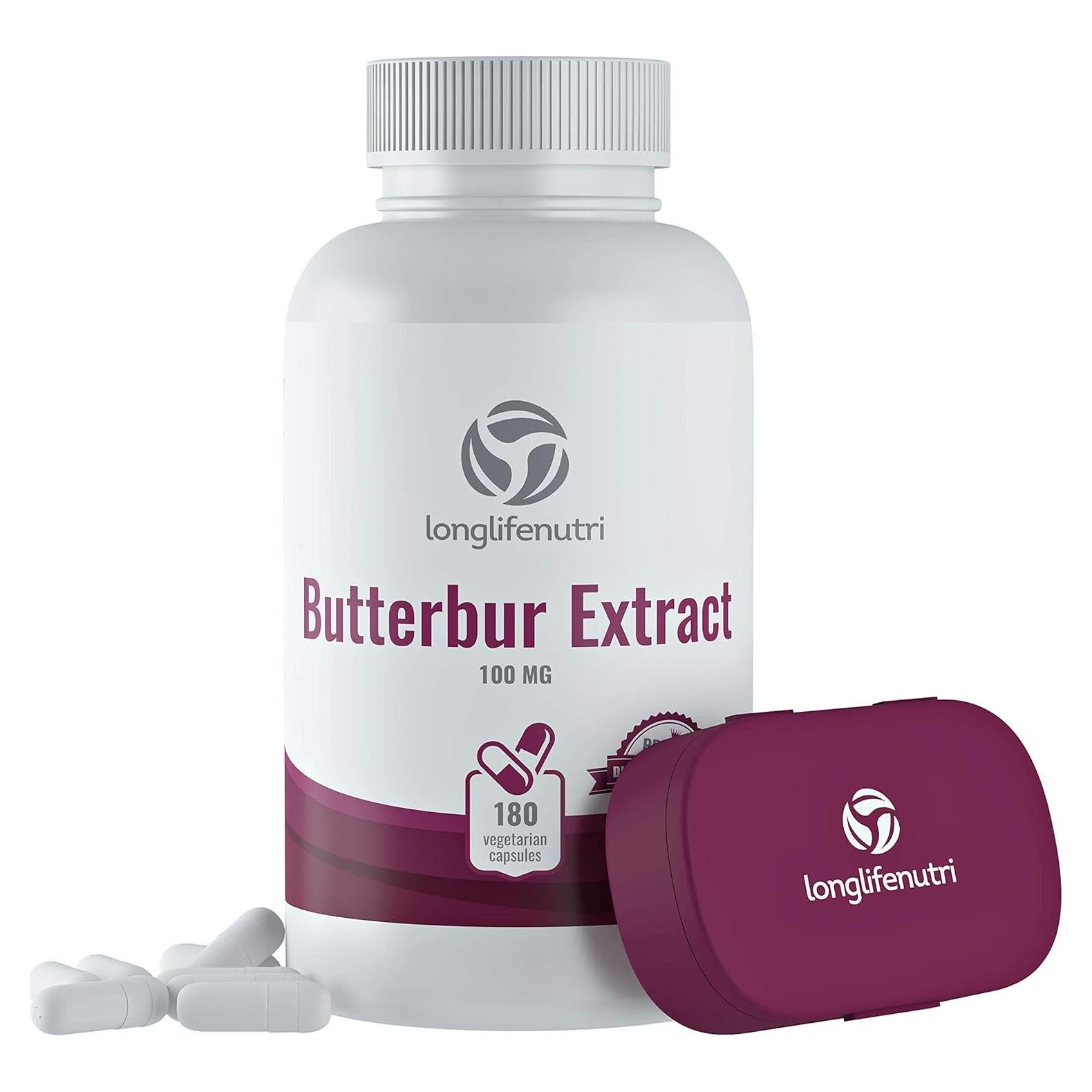 Extracto de Petasites 100mg 180 Cápsulas Vegetarianas LongLifeNutri