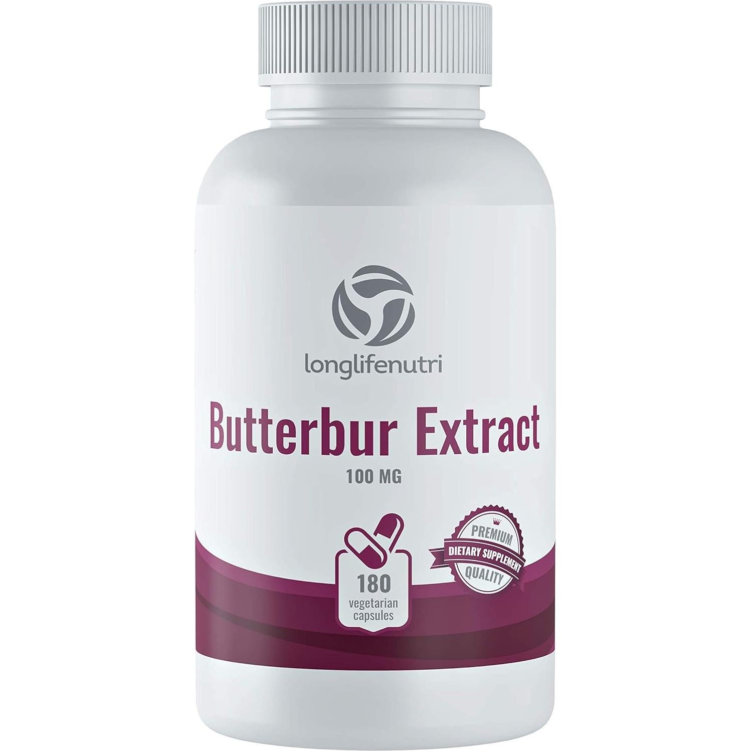 Extracto de Petasites 100mg 180 Cápsulas Vegetarianas LongLifeNutri