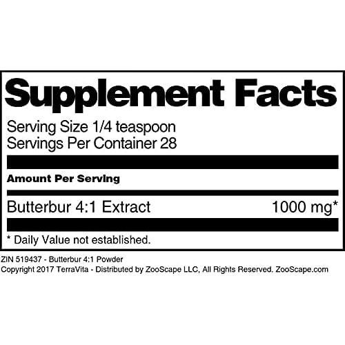 Polvo de Butterbur 4:1 TerraVita 28.35 g Sin Rellenos