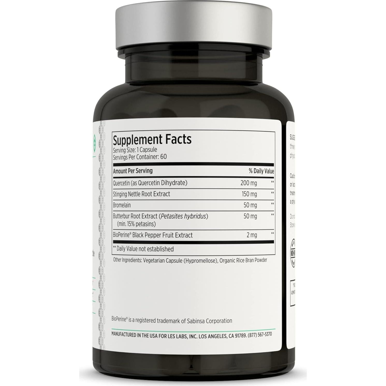 Suplemento Natural LES Labs Sinus & Seasonal - 60 Cápsulas