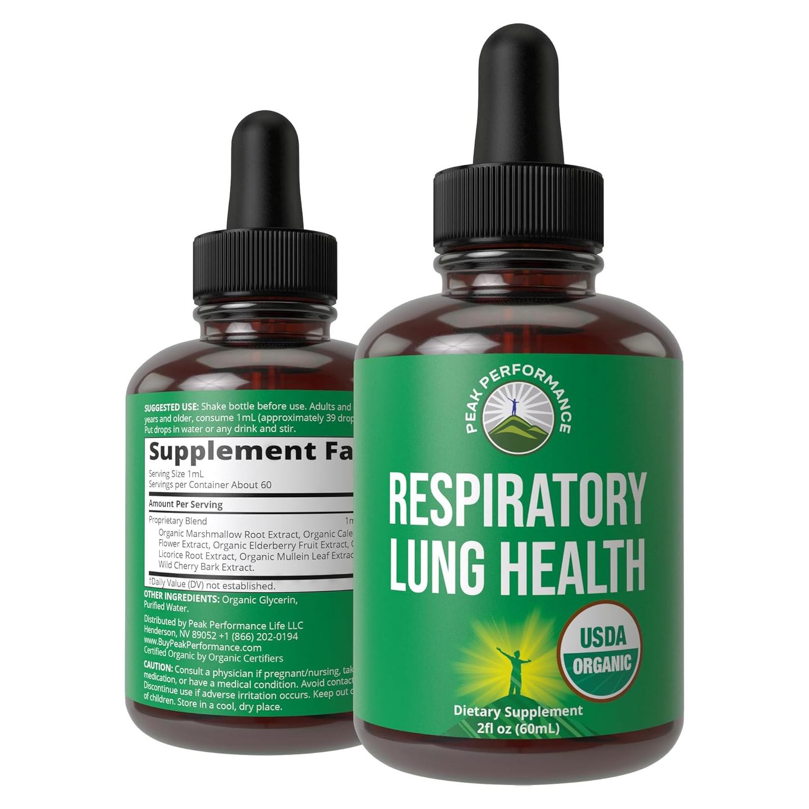 Suplemento Desintoxicante de Pulmones Peak Performance 132g