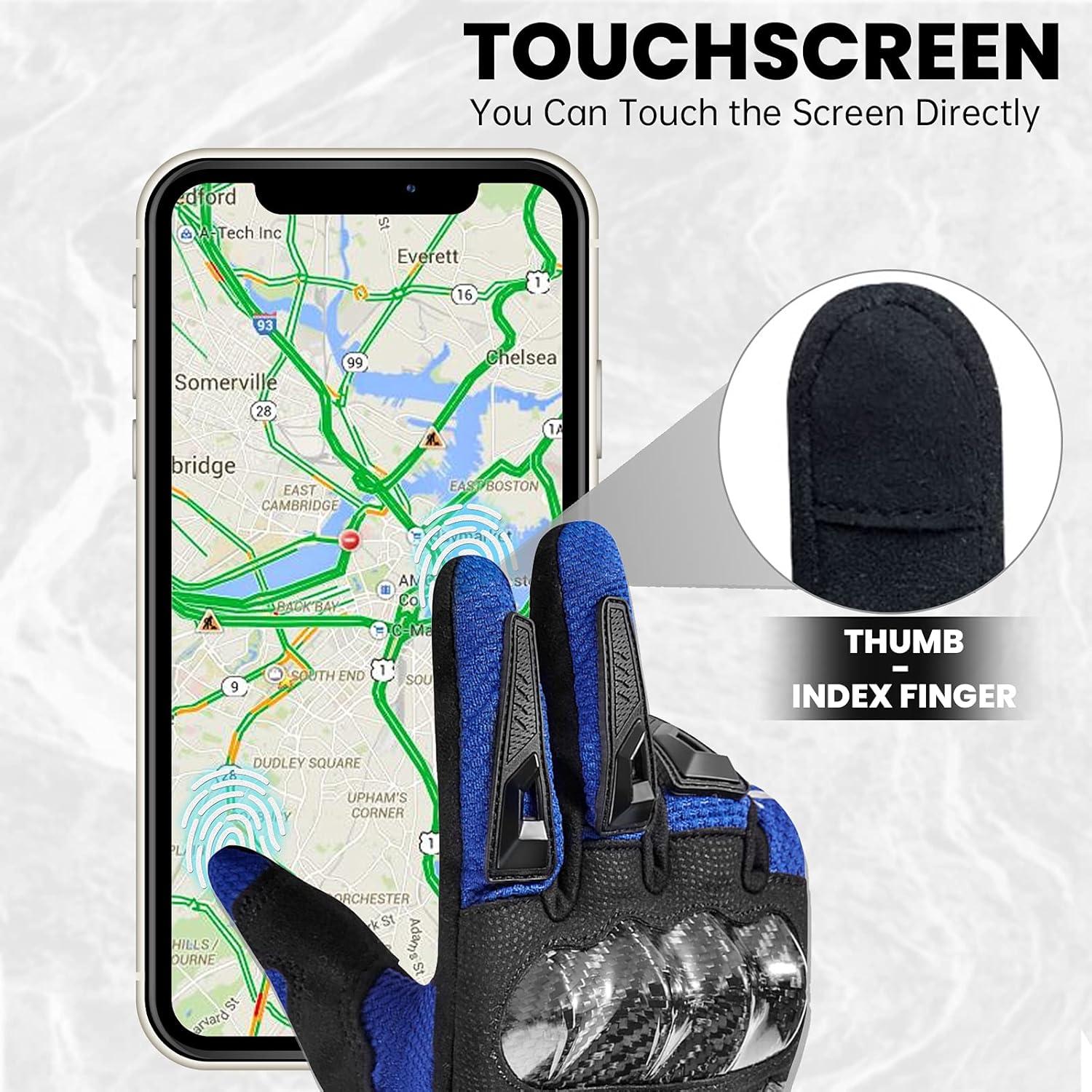 Guantes de Motocicleta MADBIKE MD66 Transpirables Azul