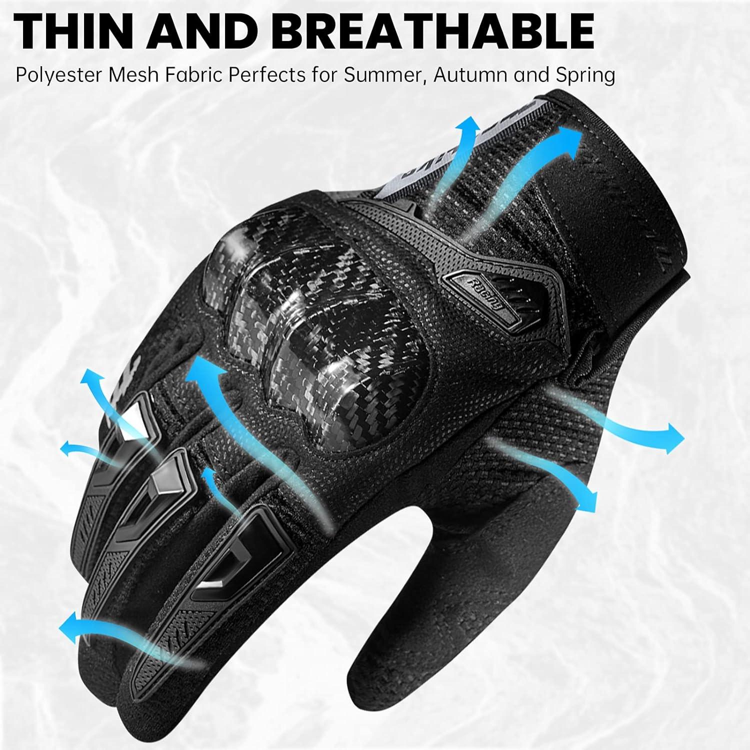 Guantes de Motocicleta MADBIKE MD66 Transpirables con Táctil