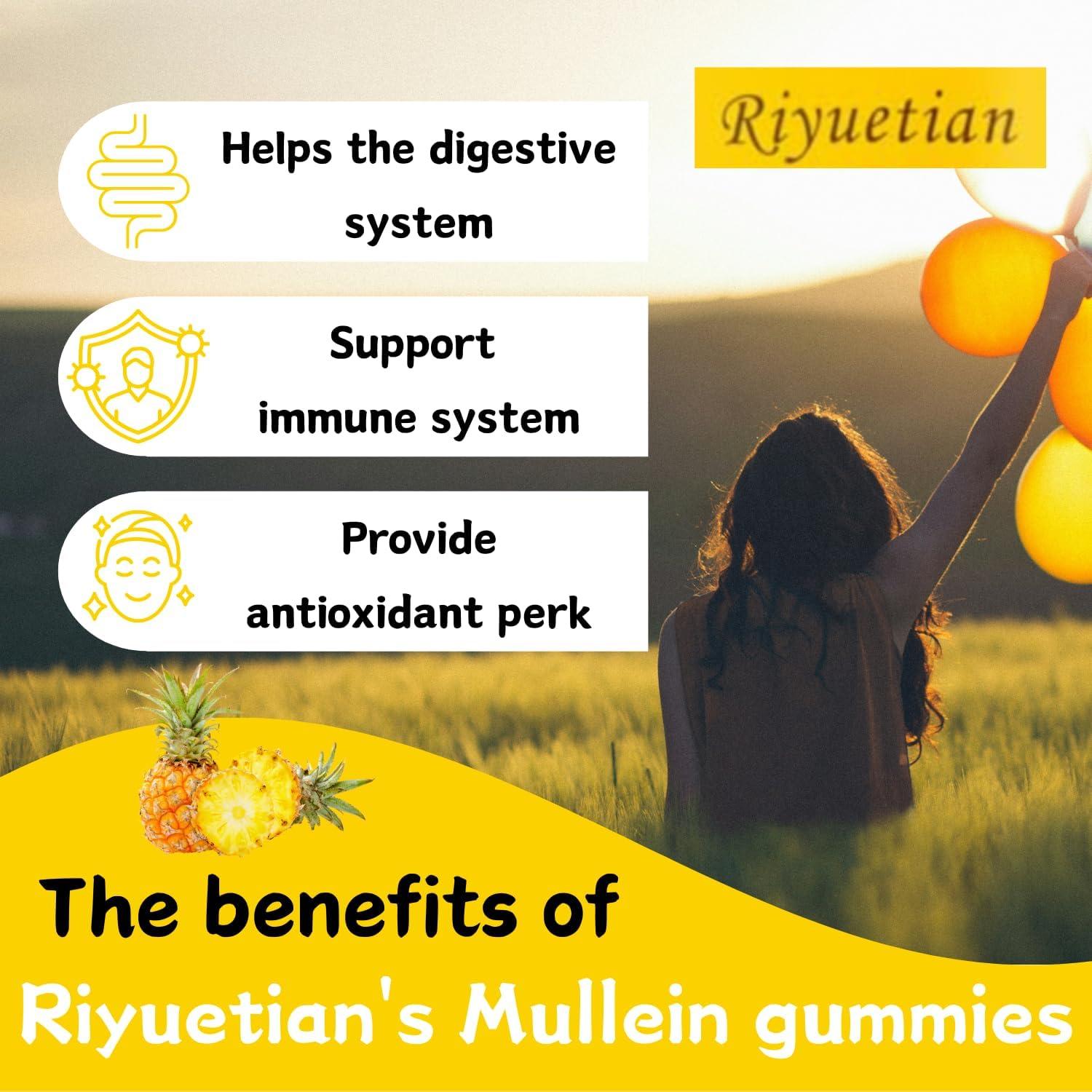 Gomitas de Mullein 2000mg Riyuetian - 120 Unidades Veganas