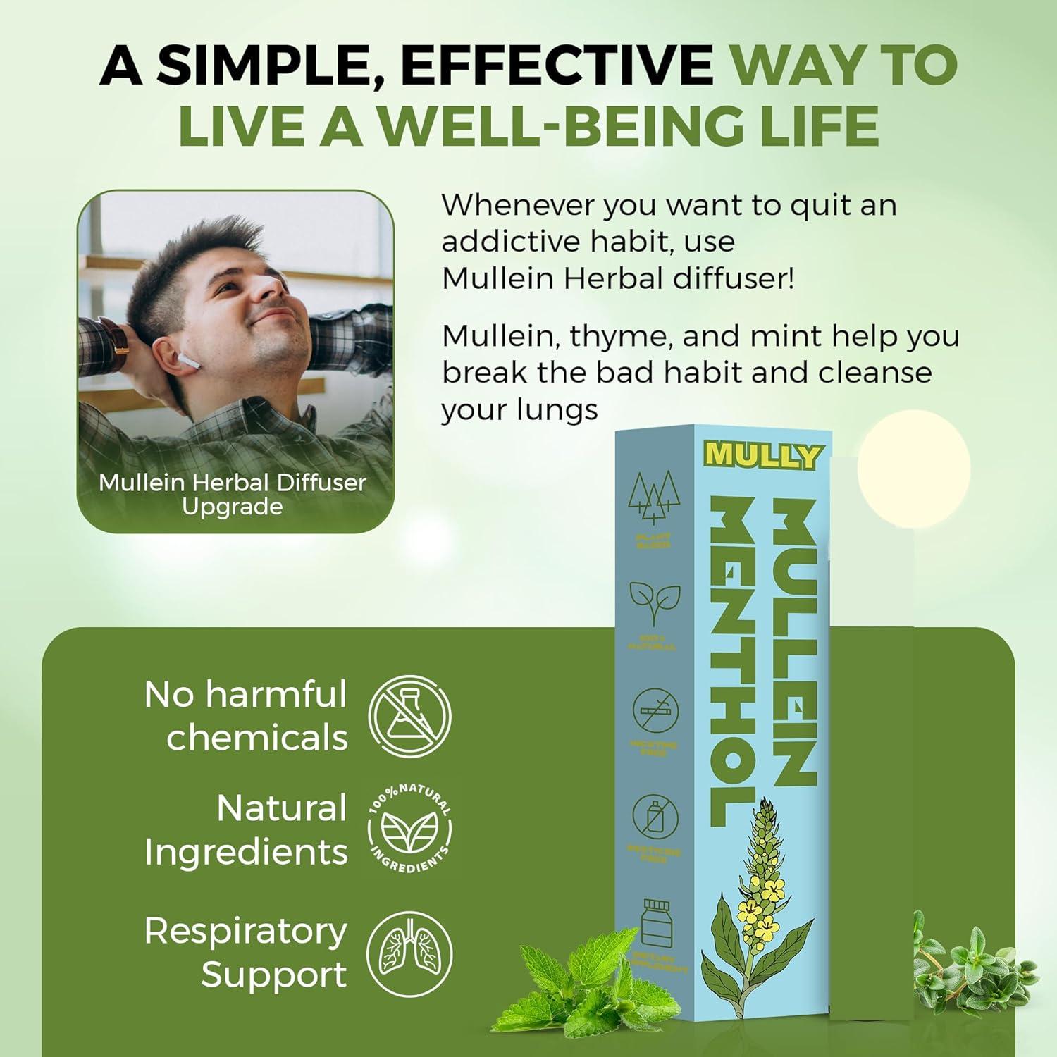 Bolígrafo Difusor Herbal Mully Menthol - Limpieza Pulmones