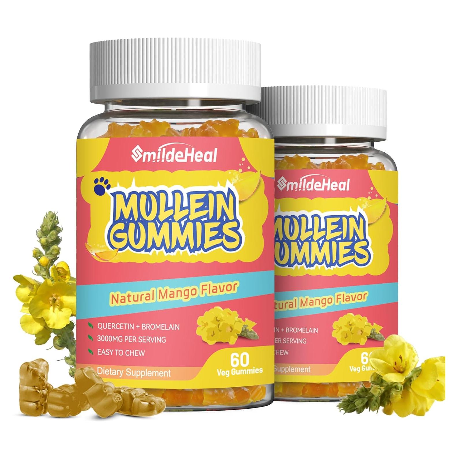 Gomitas de Mullein 3000MG SmildeHeal - 60 unidades veganas