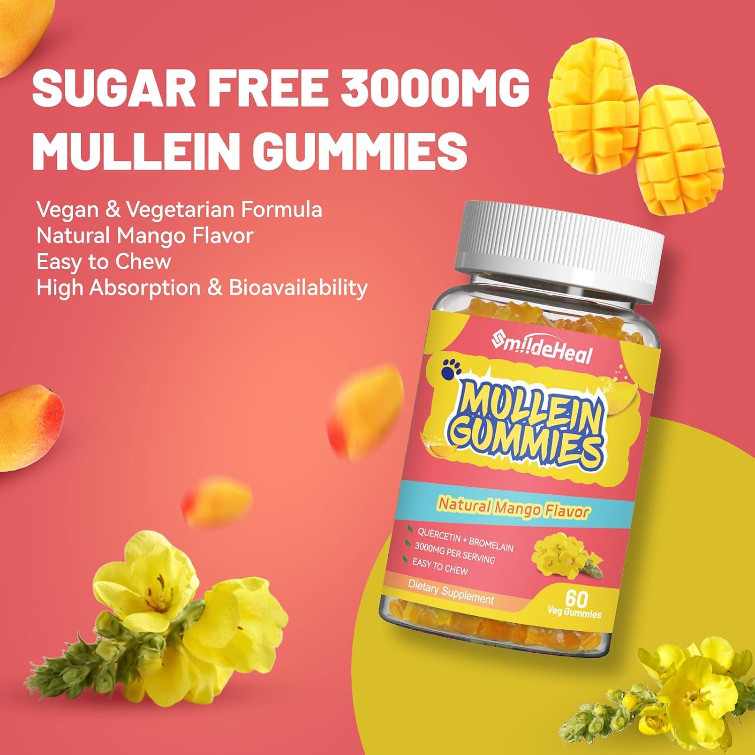 Gomitas de Mullein 3000MG SmildeHeal - 60 unidades veganas