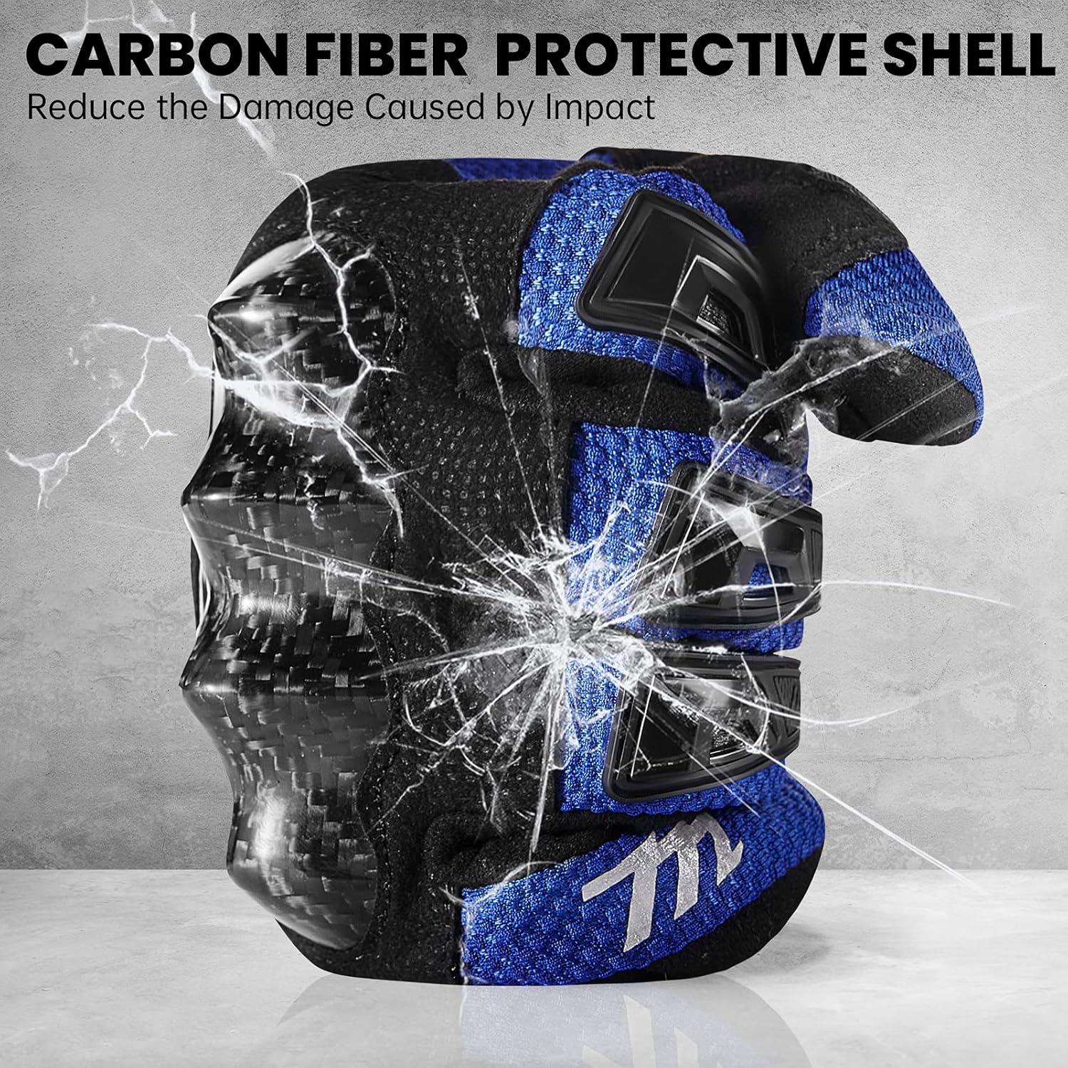 Guantes de Motocicleta MADBIKE MD66 Transpirables Azul