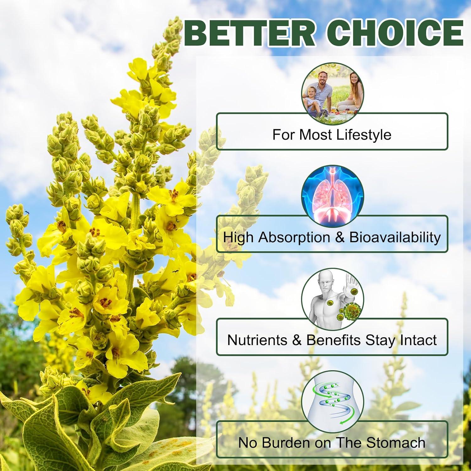 Gomitas de Mullein daoxinchen 60pcs - Apoyo Pulmonar y Respiratorio