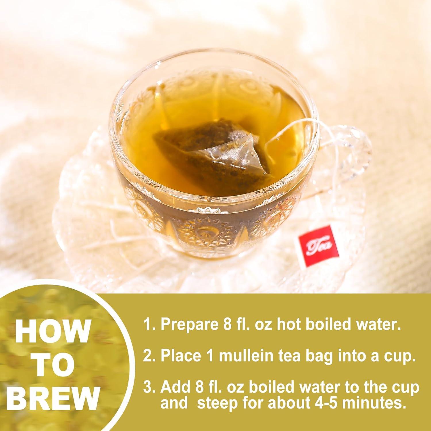 Té de Mullein Olvvla 30 Bolsitas 3g - 100% Natural Sin Cafeína