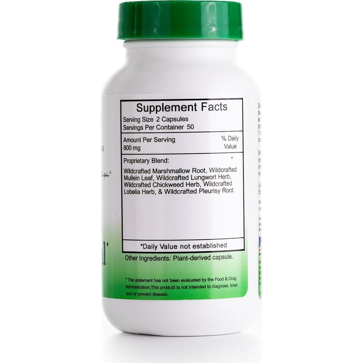 Fórmula de Pulmón y Brónquios Christopher - 100 Cápsulas Naturales