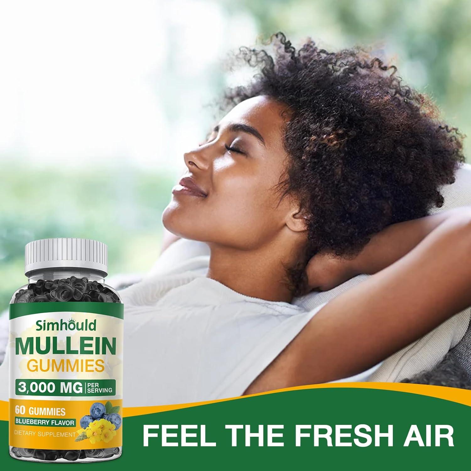 Gominolas Sin Azúcar Simhould 3000mg Mullein para Pulmones