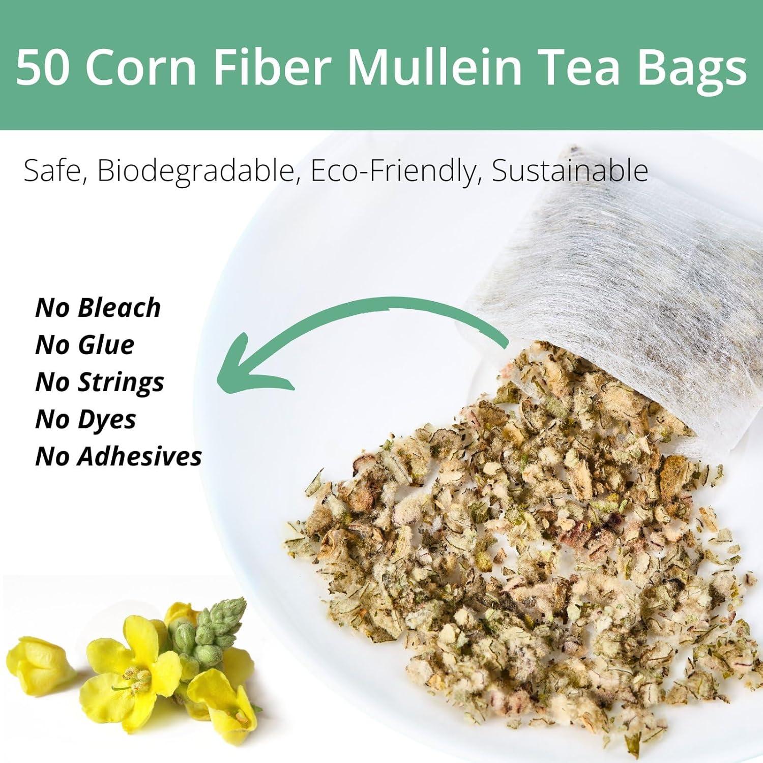 50 Bolsitas de Té de Mullein VitalForest - Detox Pulmones