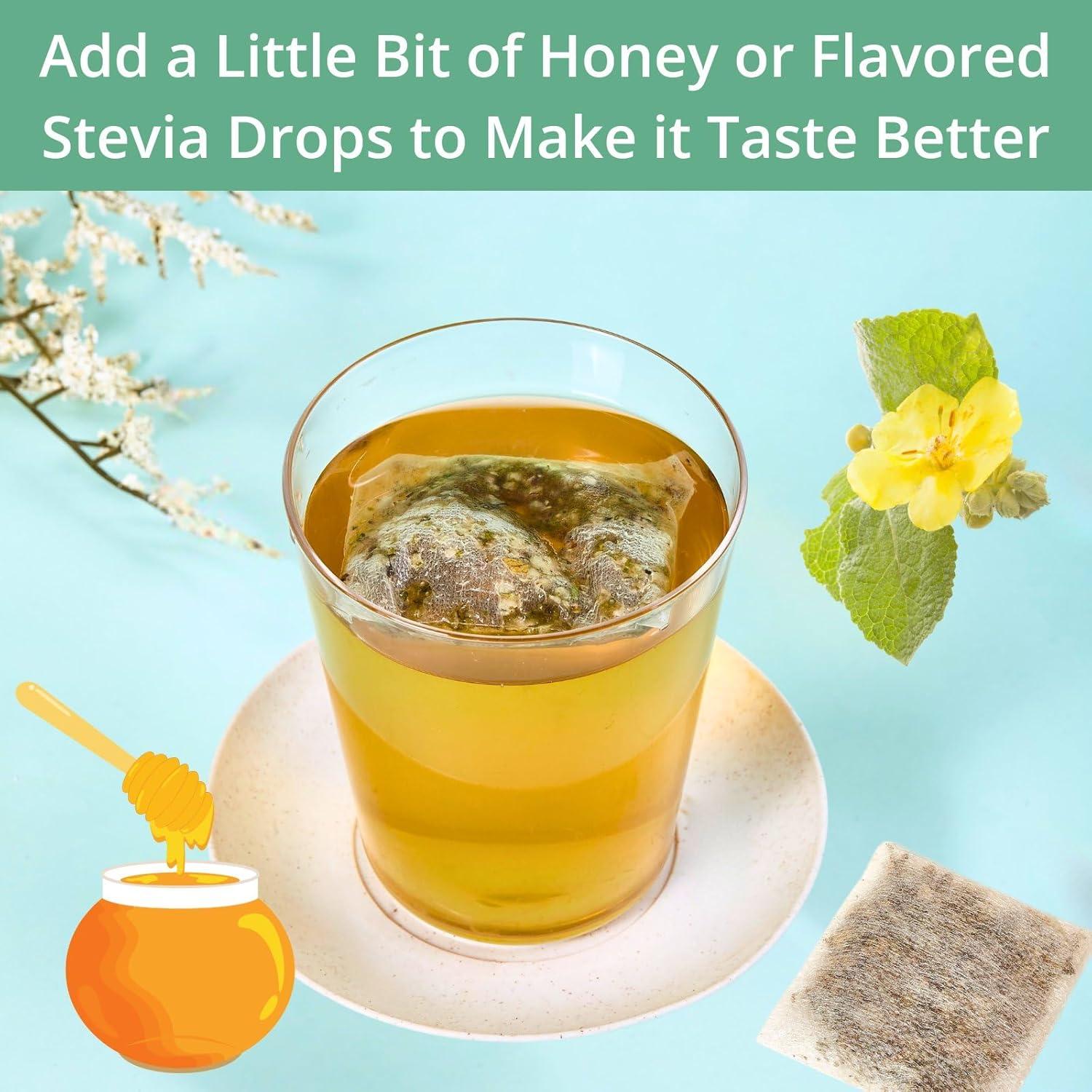 50 Bolsitas de Té de Mullein VitalForest - Detox Pulmones