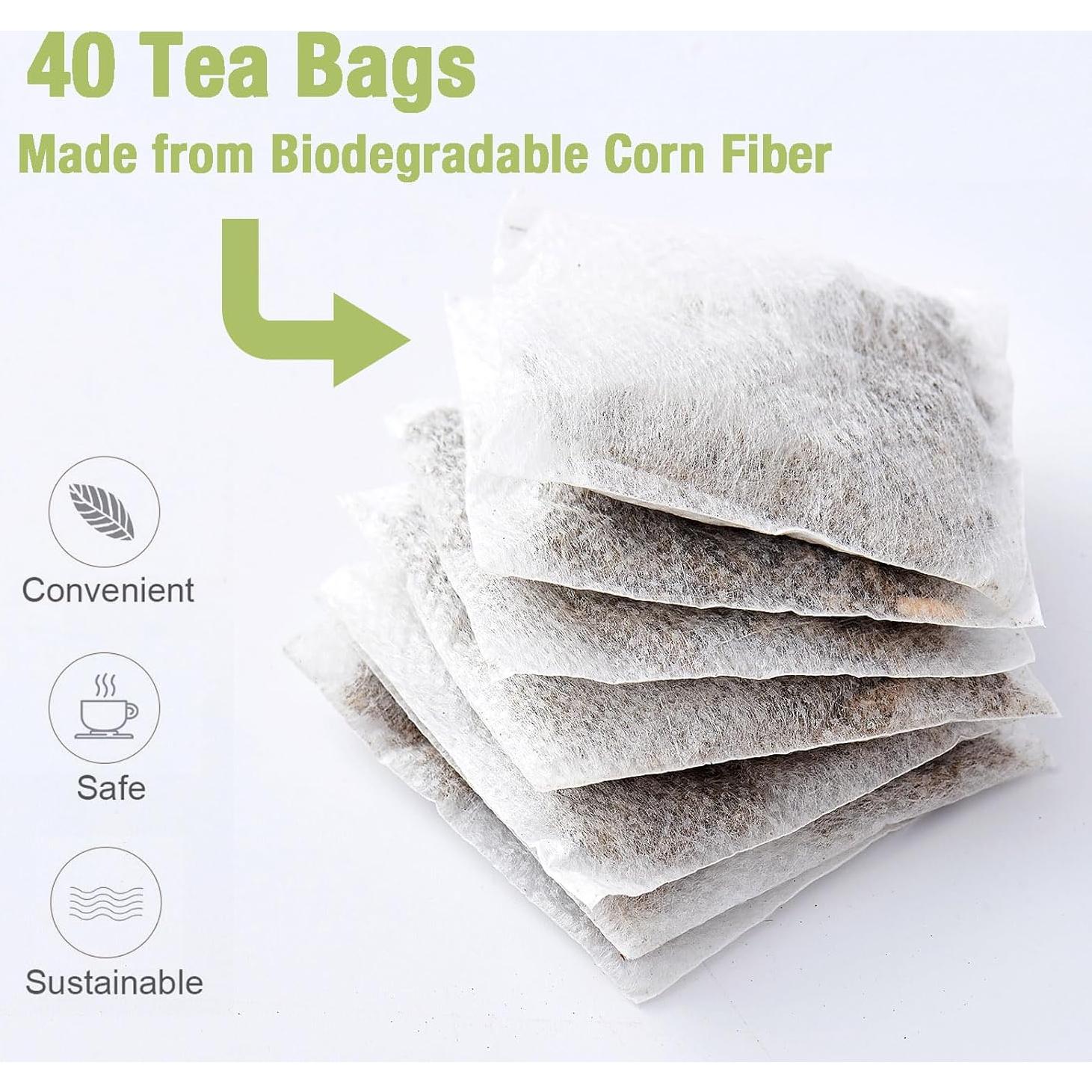 40 Bolsas de Té de Hoja de Mullein VitalForest - Detox Pulmones