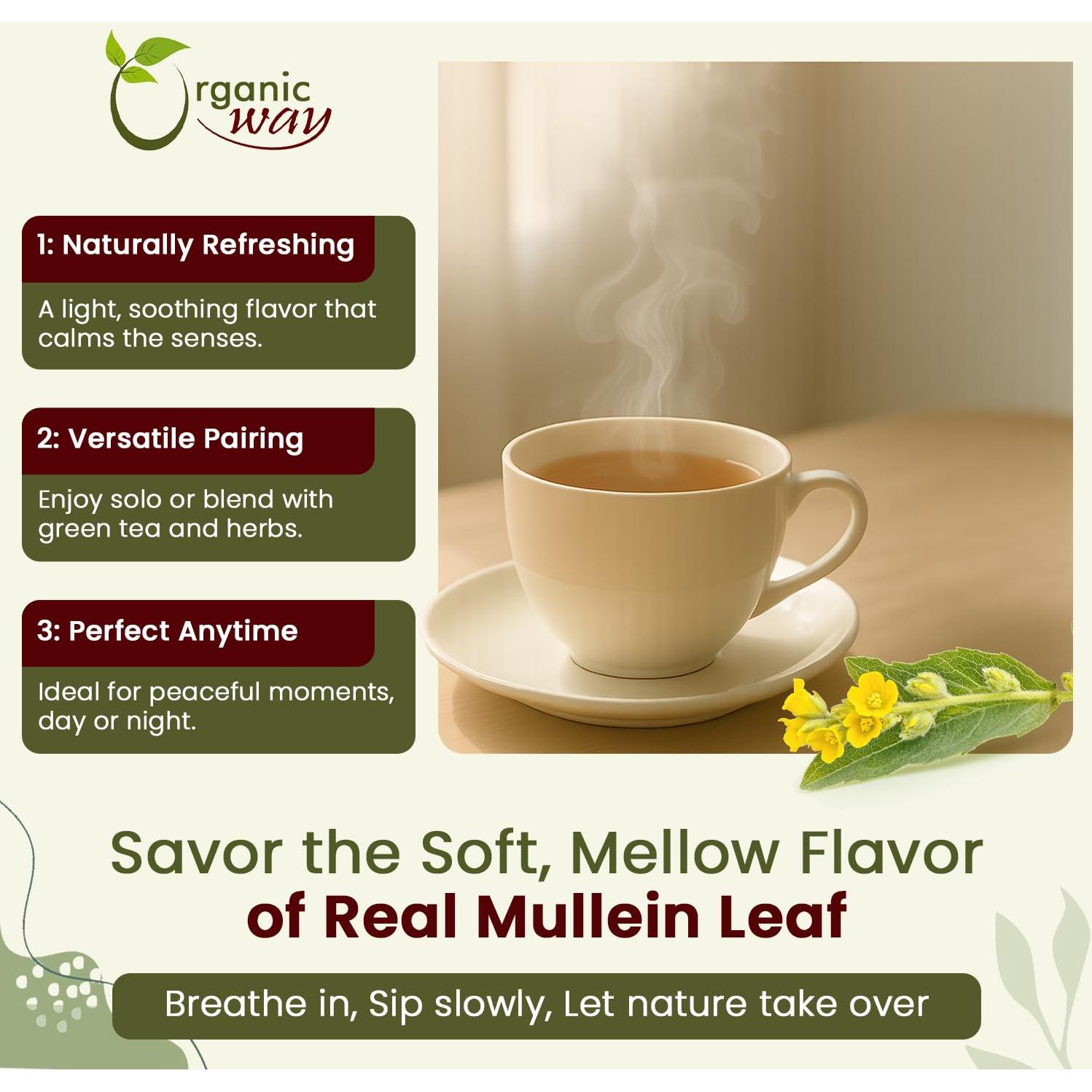 Té Herbal de Hoja de Mullein Orgánico 227 g - Organic Way