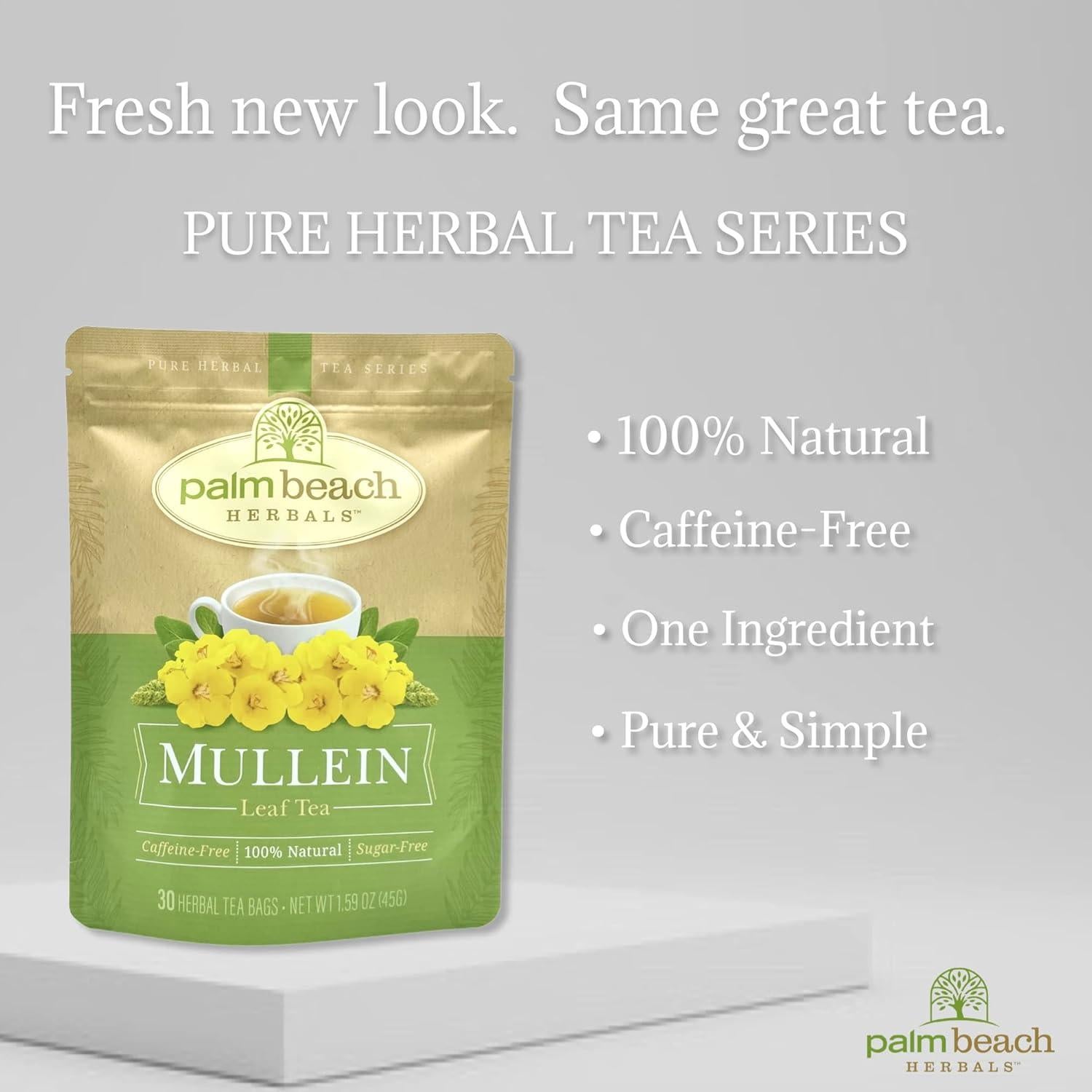 Té de Hoja de Mullein Sin Cafeína - 30 Bolsas - Palm Beach