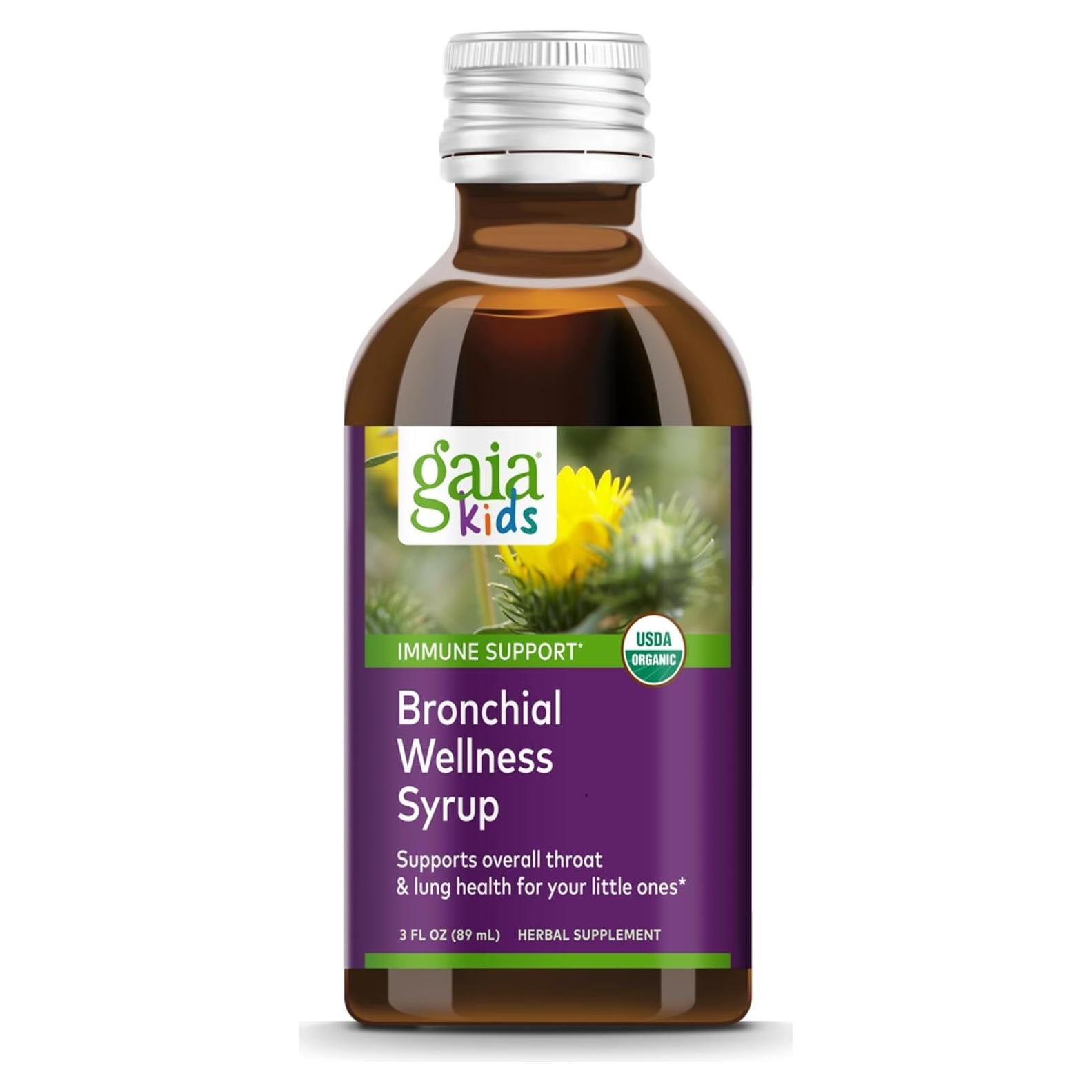 Jarabe Bronquial Gaia Herbs 88.72 ml - Apoyo Inmunológico Infantil