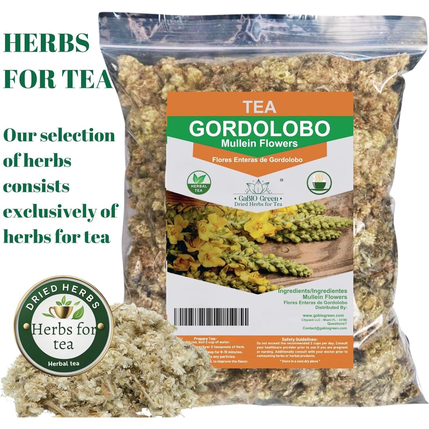 Flores Secas de Gordolobo Gabiogreen 59.87g para Té Herbal