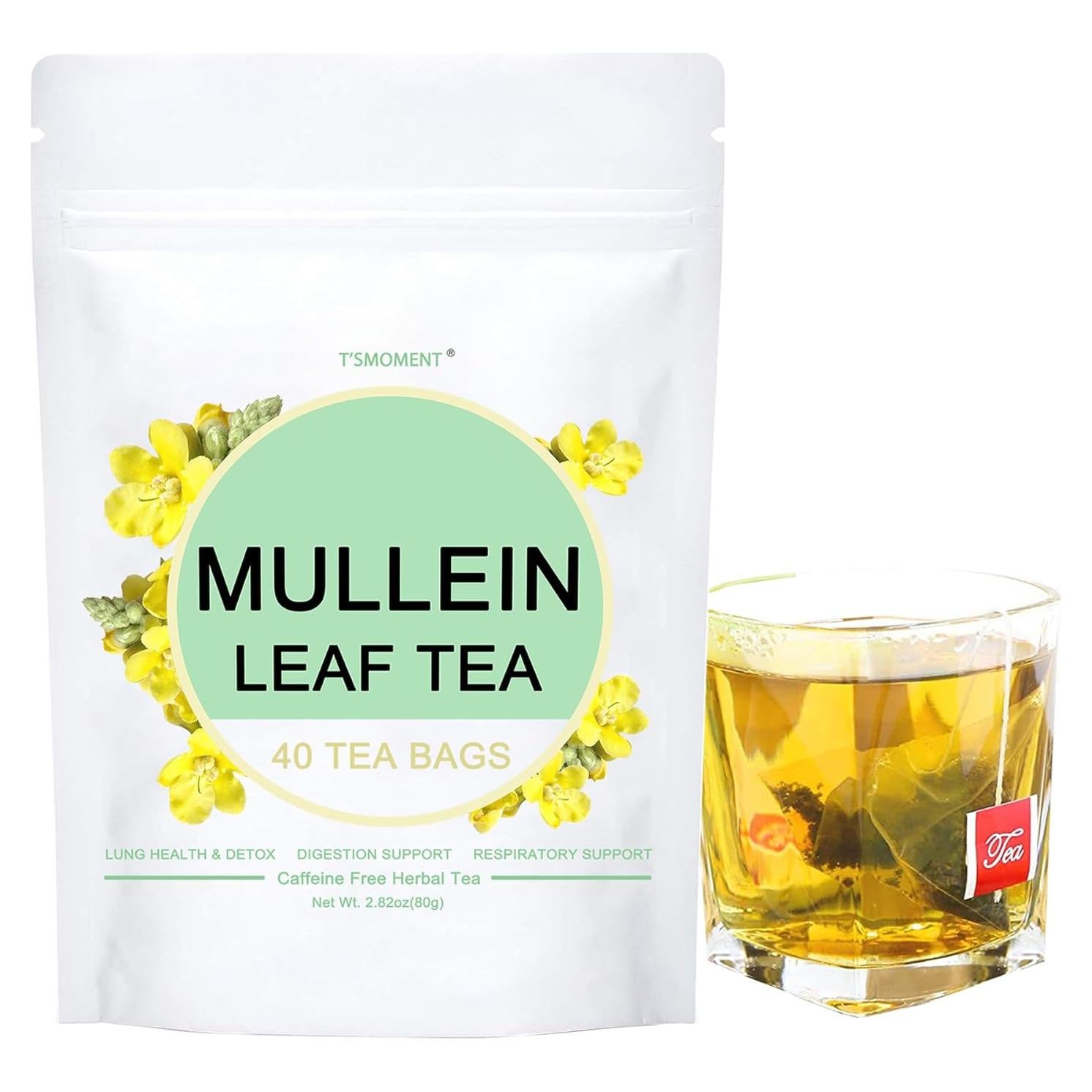 Bolsitas de Té de Mullein T'SMOMENT - 40 Unidades Sin Cafeína
