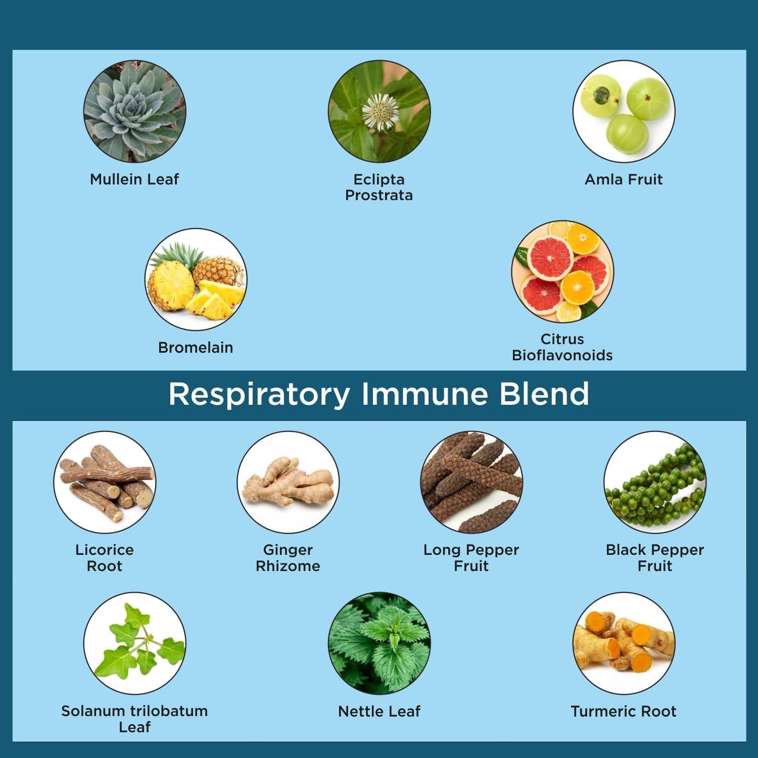 Suplemento de Limpieza de Pulmón Organic Veda - 60 Cápsulas Veganas