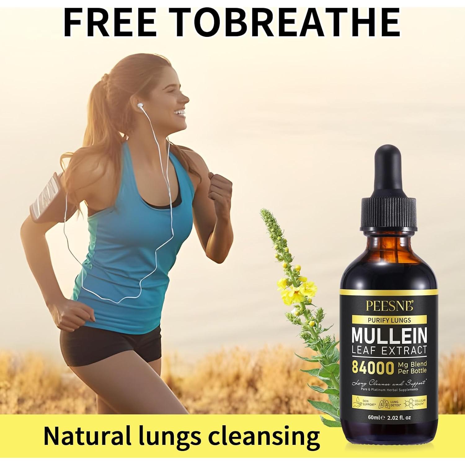 Gotas de Mullein Peesnb 159g - Extracto Orgánico para Pulmones