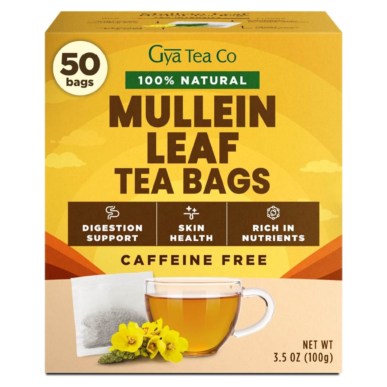 Té de Hoja de Mullein Gya Tea Co 50 Bolsitas Sin Cafeína
