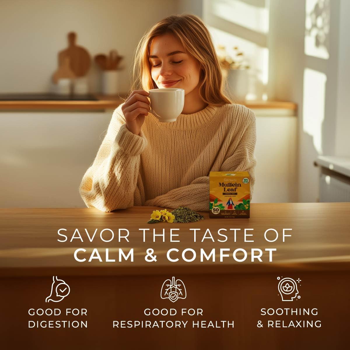 Té de Hoja de Mullein Gya Tea Co 50 Bolsitas Sin Cafeína