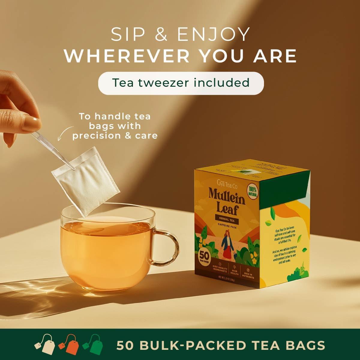 Té de Hoja de Mullein Gya Tea Co 50 Bolsitas Sin Cafeína