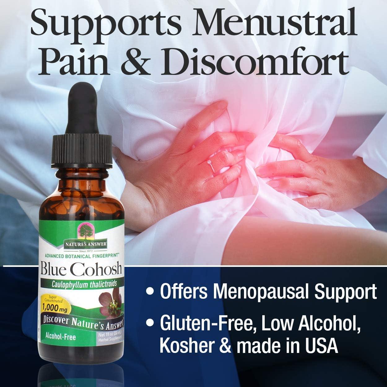 Raíz de Blue Cohosh Nature's Answer 30 ml - Soporte Menopáusico