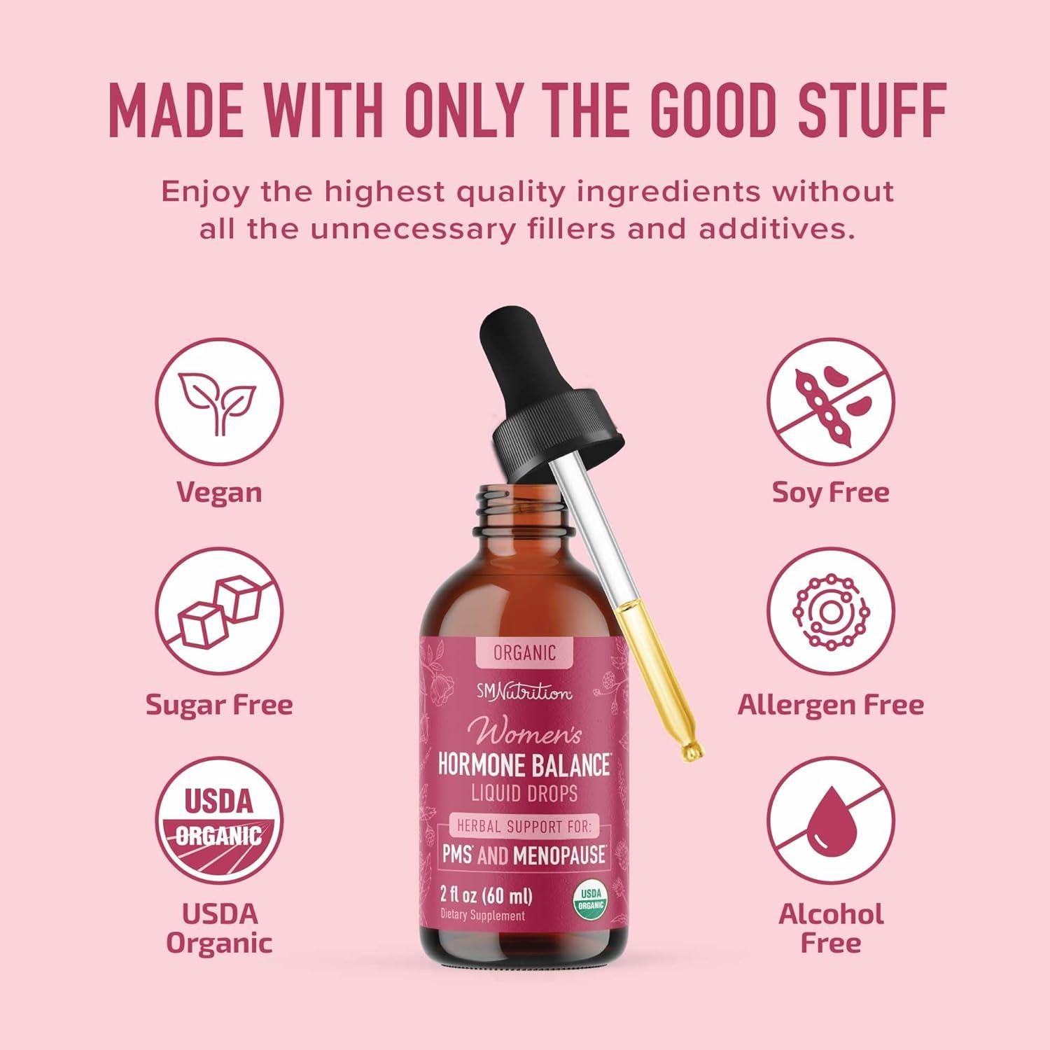 Gotas Líquidas Equilibrio Hormonal SMNutrition 60ml Veganas