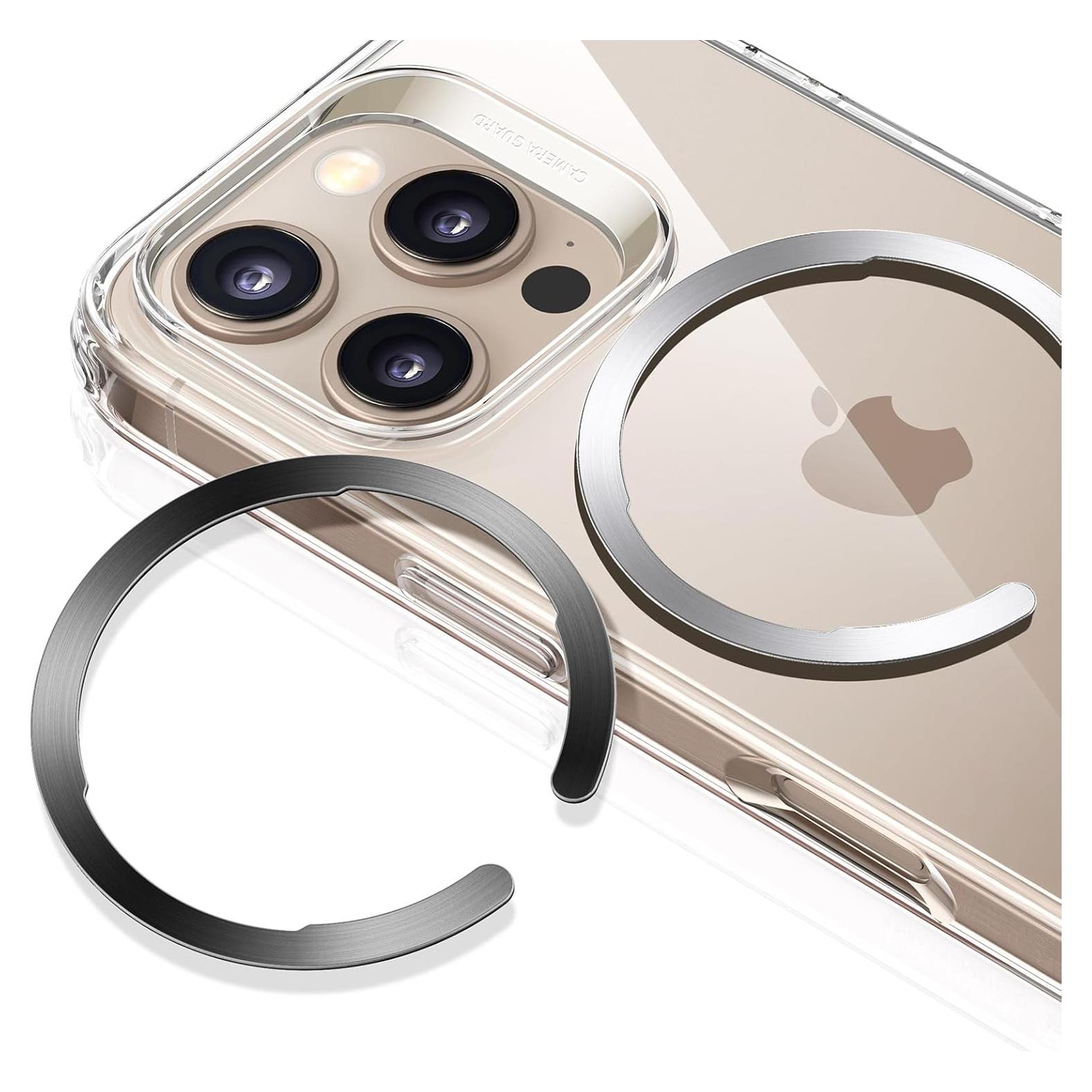 Anillo MagSafe ESR Ultra Delgado 0.4mm 2 Paquetes Negro Plata