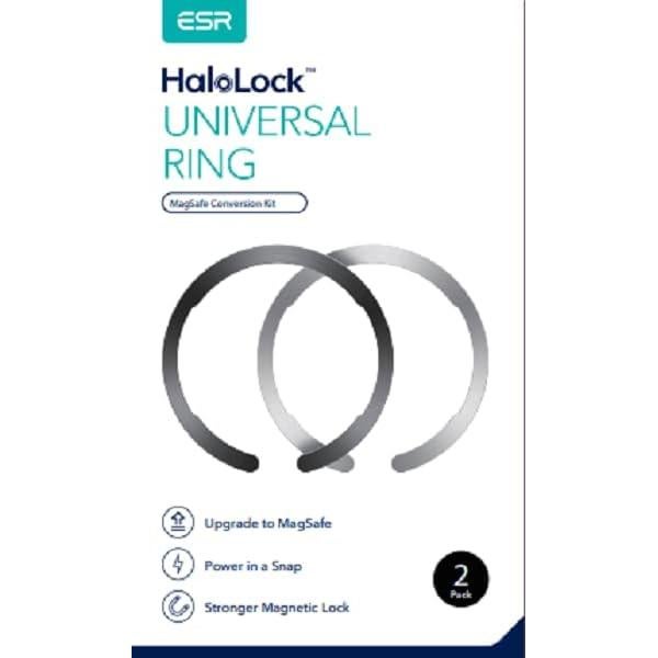 Anillo MagSafe ESR Ultra Delgado 0.4mm 2 Paquetes Negro Plata