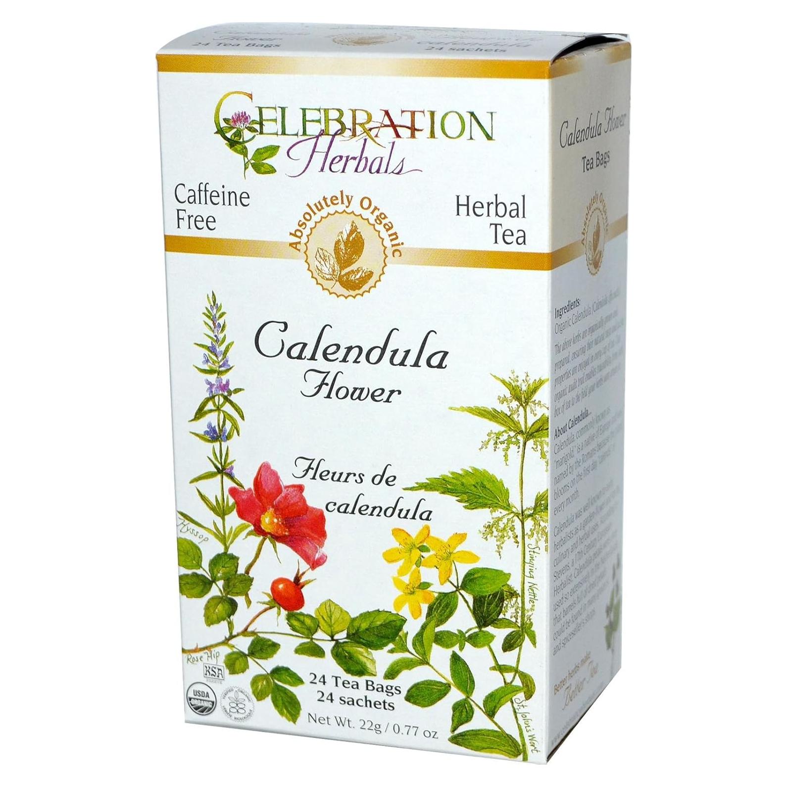 Té de Caléndula Orgánico Celebración Herbals 24 Bolsitas