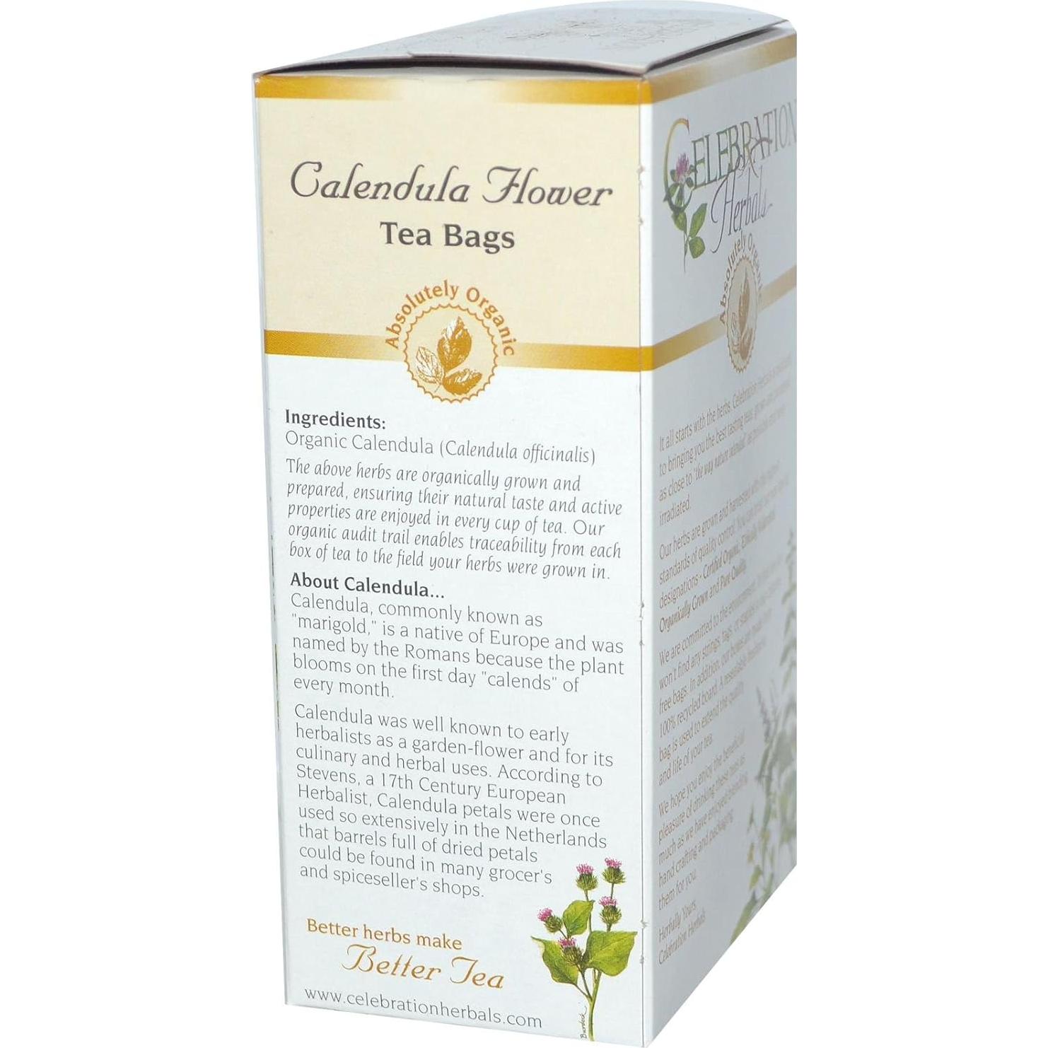 Té de Caléndula Orgánico Celebración Herbals 24 Bolsitas