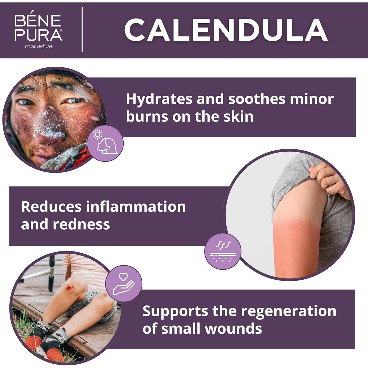 Ungüento Natural de Caléndula BenePura 40 ml - Alivio para Quemaduras y Piel Seca