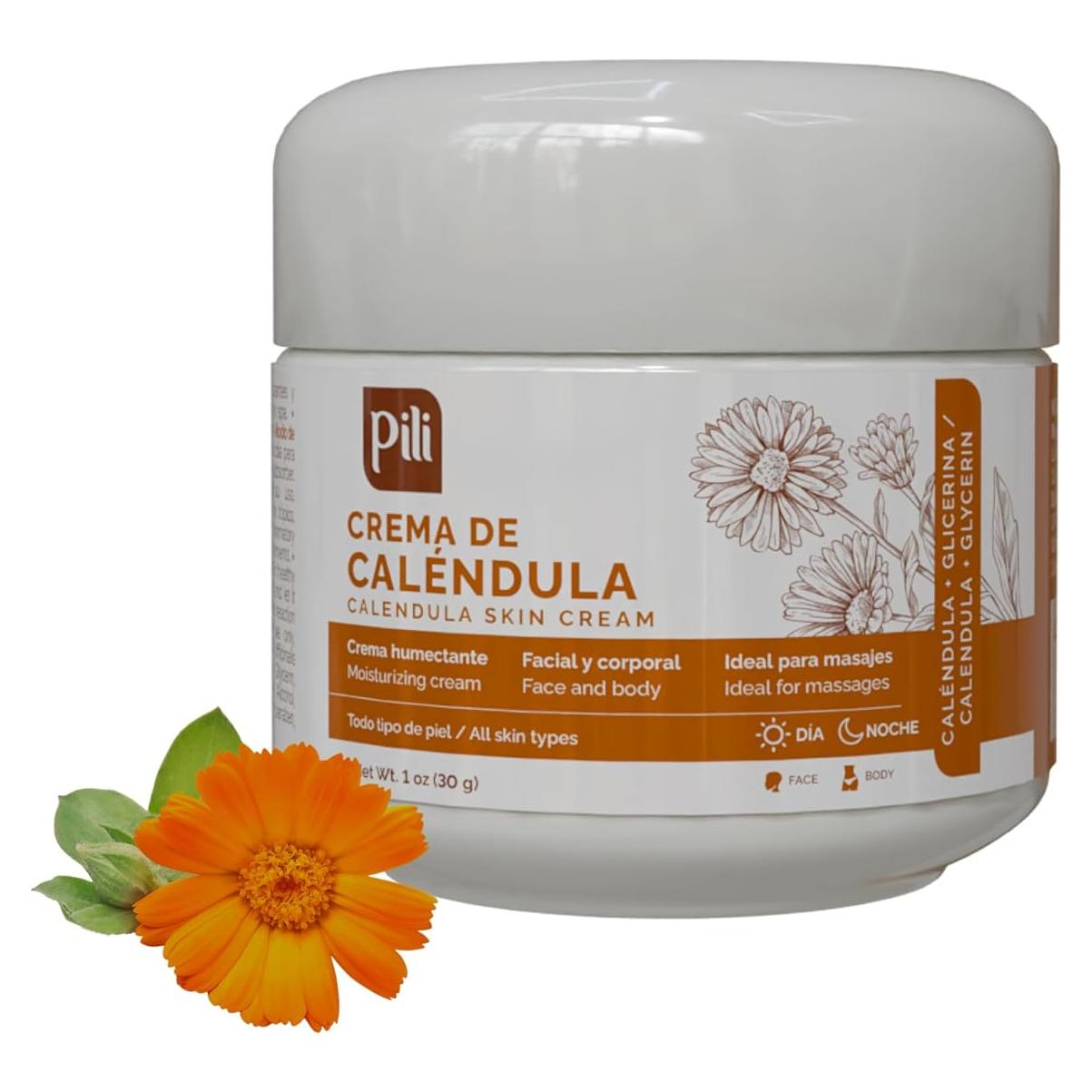 Crema Hidratante Natural de Calendula Pili 28.35 g - Piel Seca