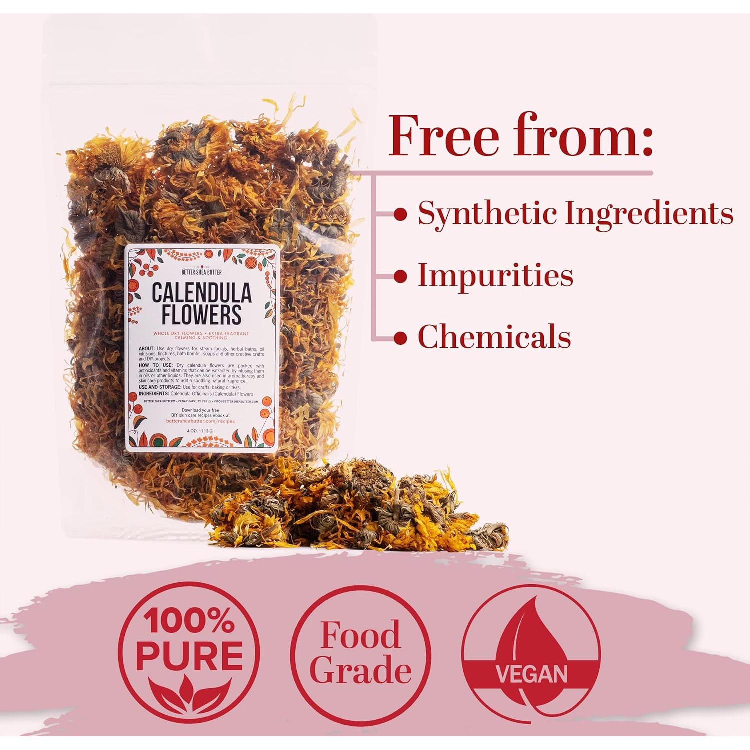 Flores Secas de Caléndula Comestibles 113 g - BSB