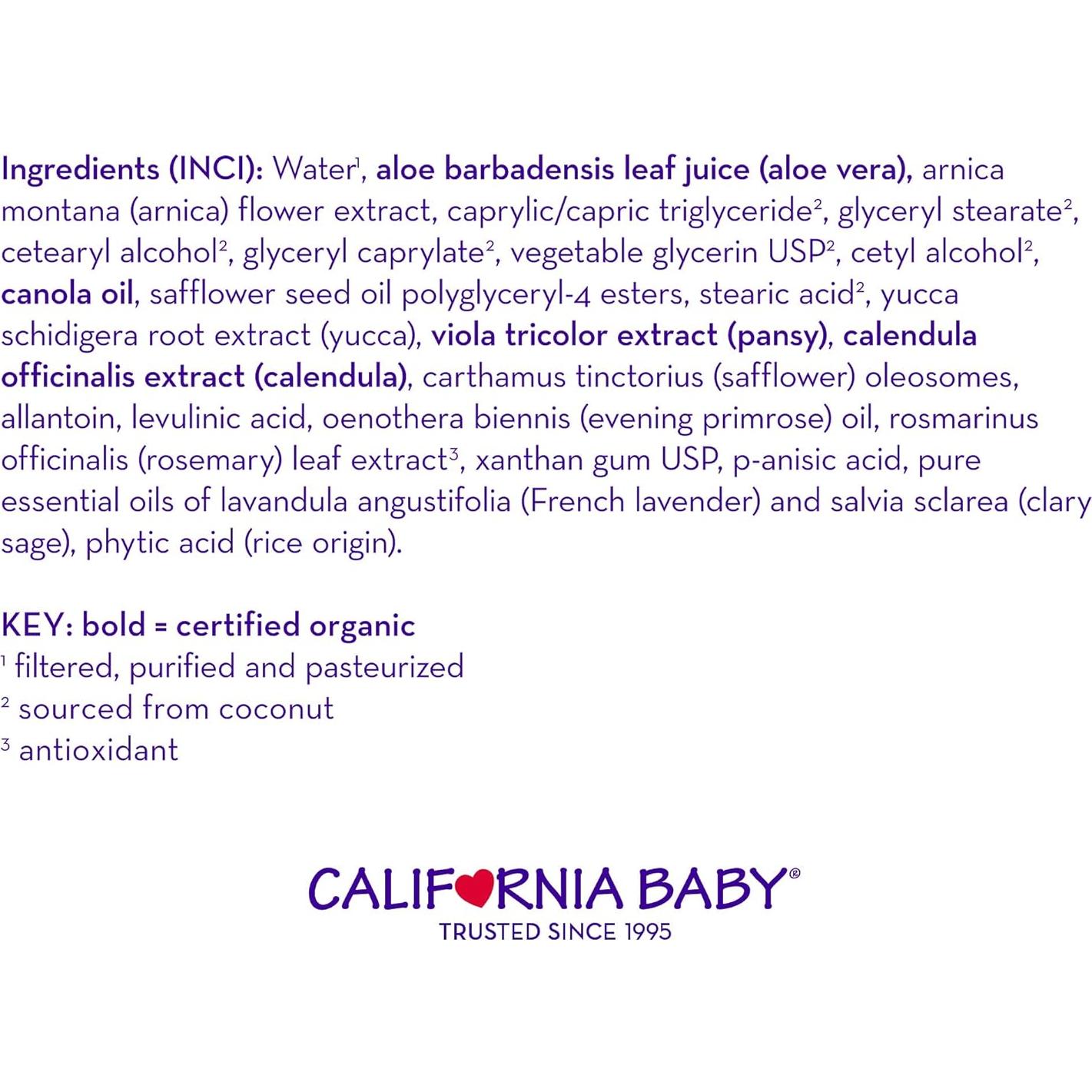 Crema Calmante Aloe y Árnica California Baby 57 g - Hidratante