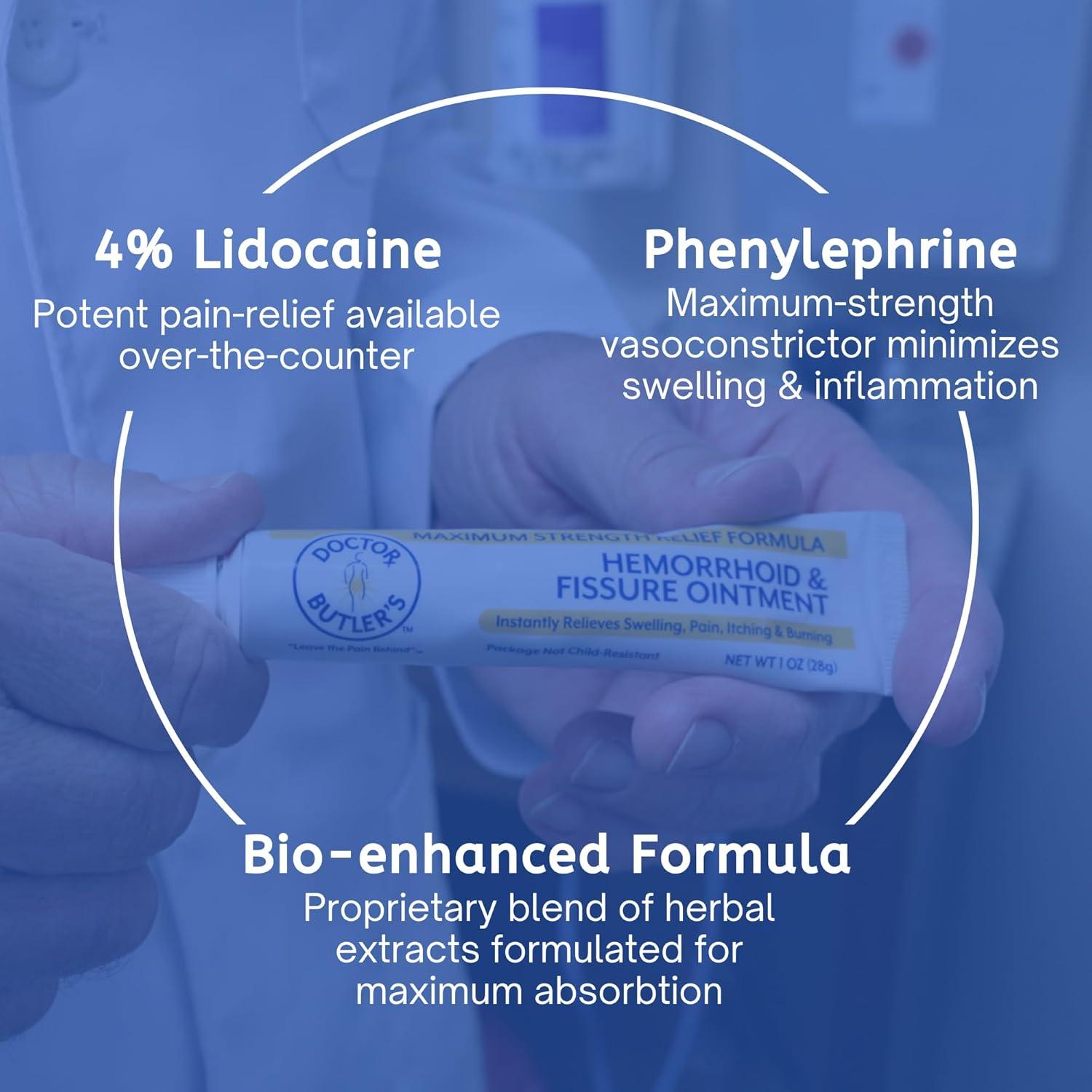 Ungüento para Hemorroides Doctor Butler 28.35 g - Alivio Rápido