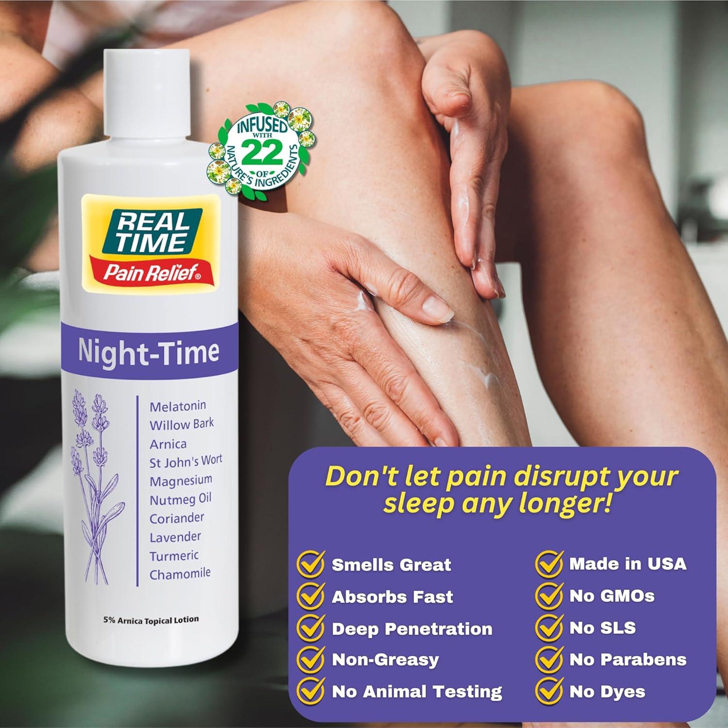 Crema Nocturna Alivio Dolor Real Time 340g Melatonina