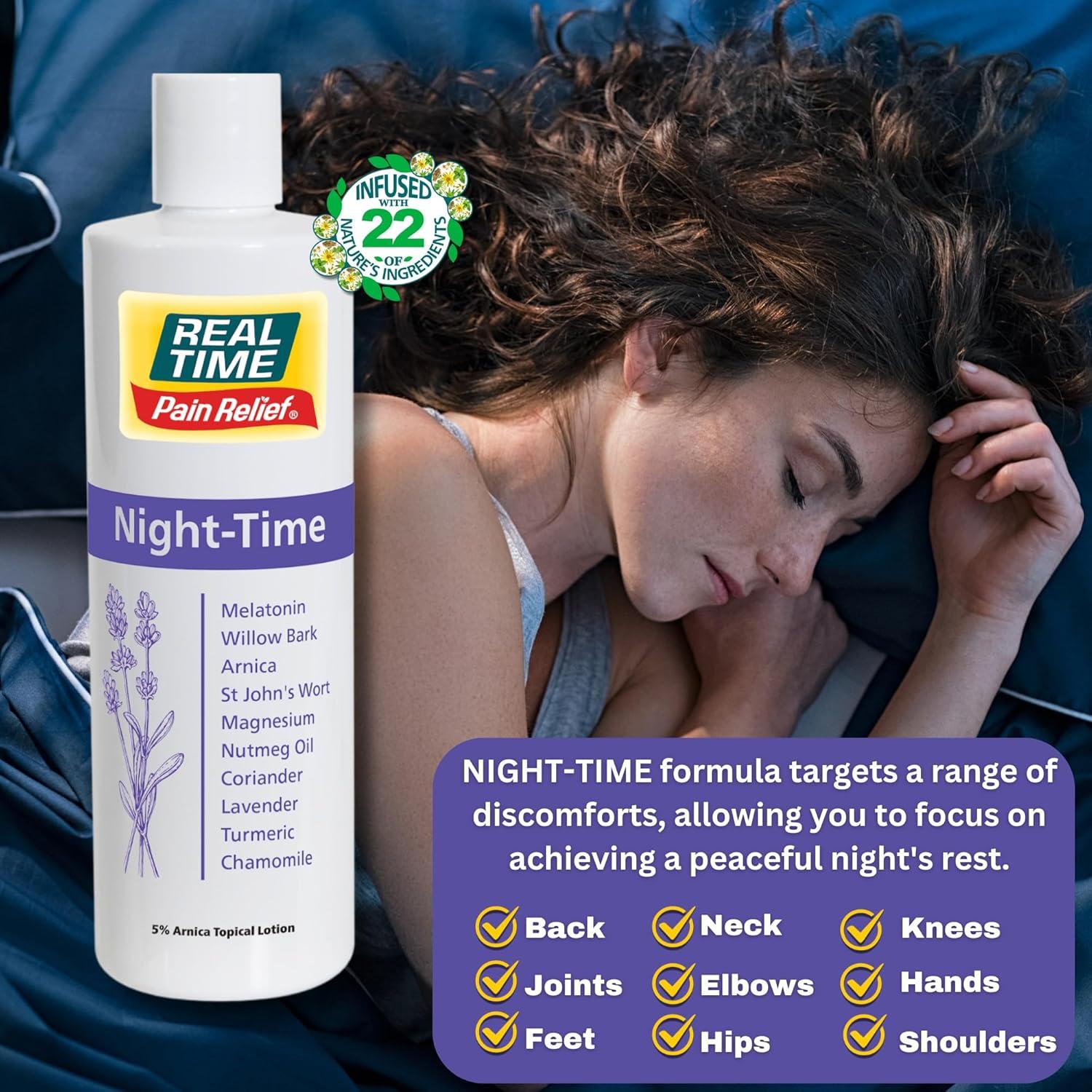 Crema Nocturna Alivio Dolor Real Time 340g Melatonina