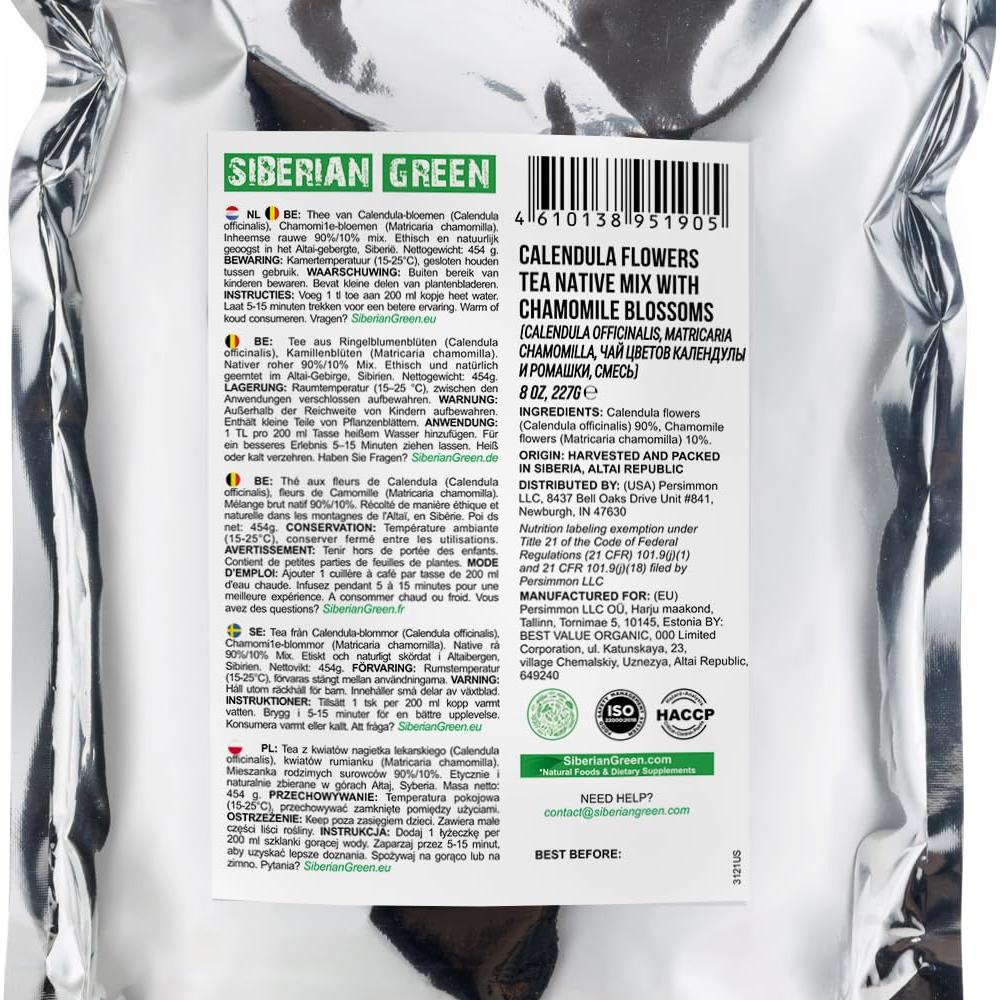 Té de Caléndula y Manzanilla Orgánico 227g - Best Value Organic