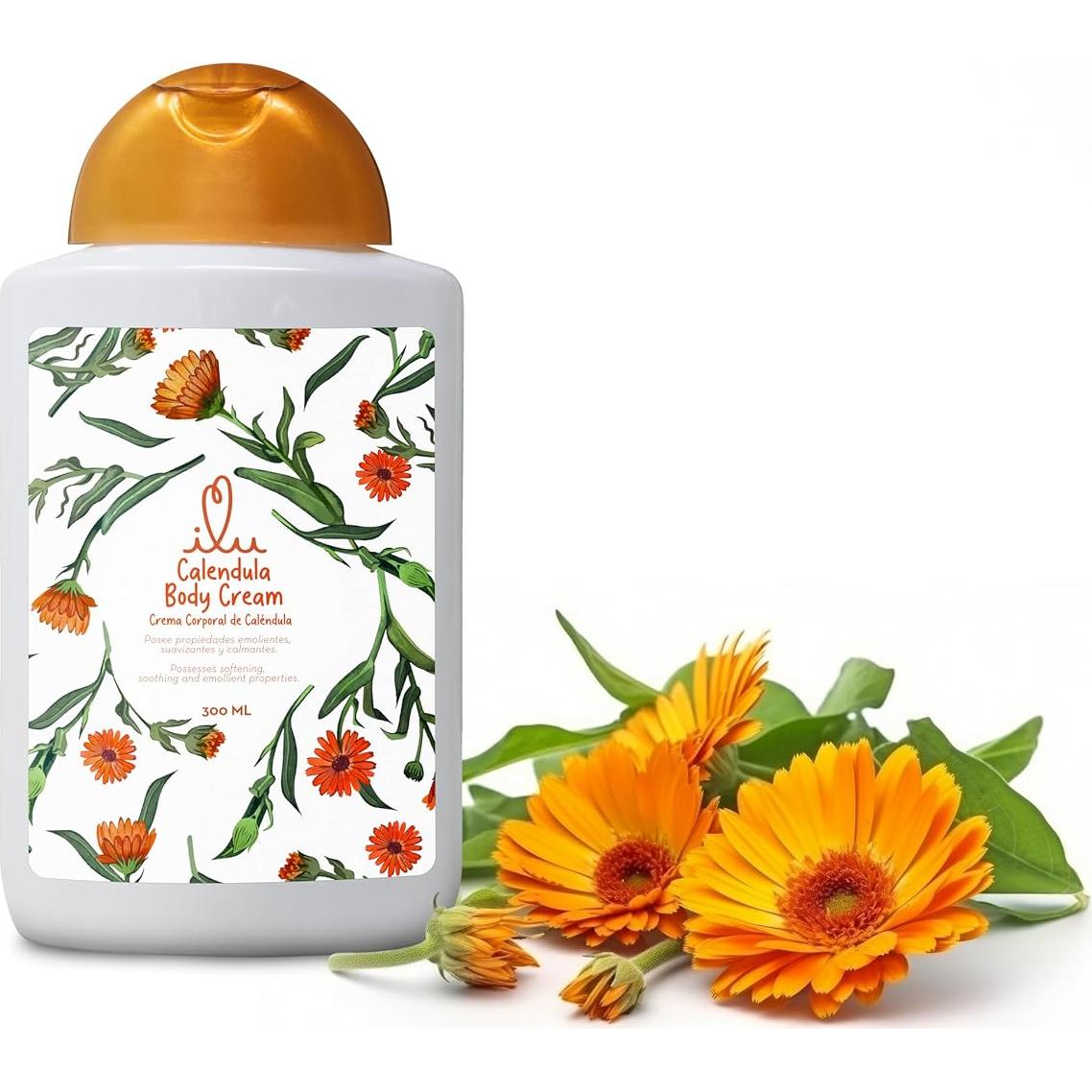 Crema Corporal ILU de Caléndula 300 ml - Hidratante Piel Seca