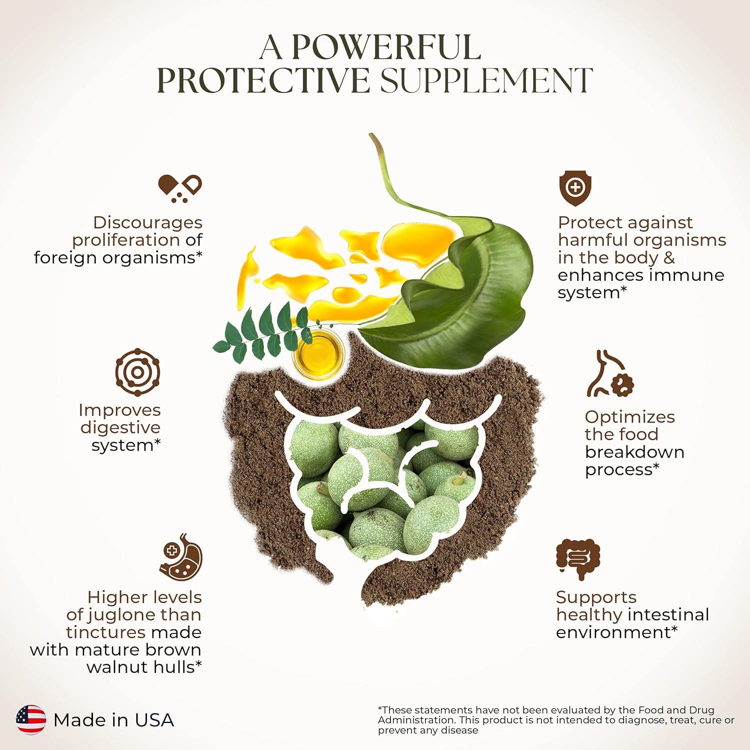 Tintura de Cáscara de Nuez Negra Verde Dr Clark 60cc - Suplemento Natural