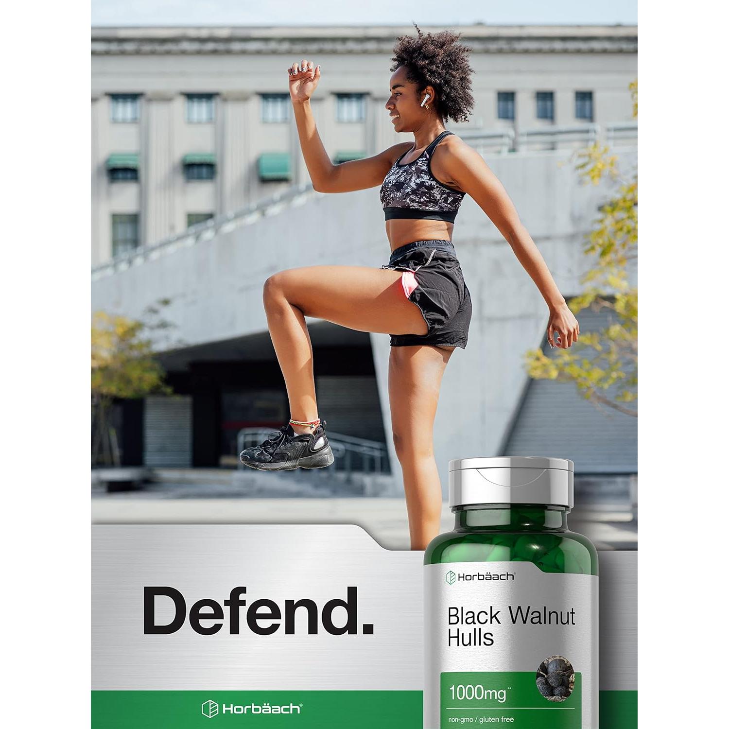 Cápsulas de Nuez Negra Horbaach 1000 mg - 120 Unidades - Suplemento Herbal